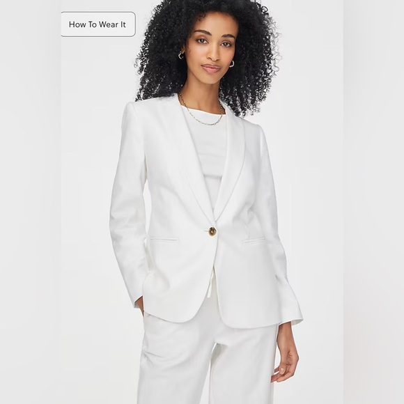 J. Crew Jackets & Blazers - J. Crew White Linen-blend Holland Blazer
Size 00